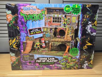 TMNT Tales Sewer Lair Pop-Up Playset w/ Leo And Raph