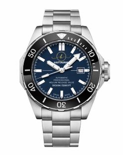 Haftavani - HPLA44092.02 - Deep Sea 1000M Automatic Dive Watch , Blue 🔵 Face, Steel - Swiss Made