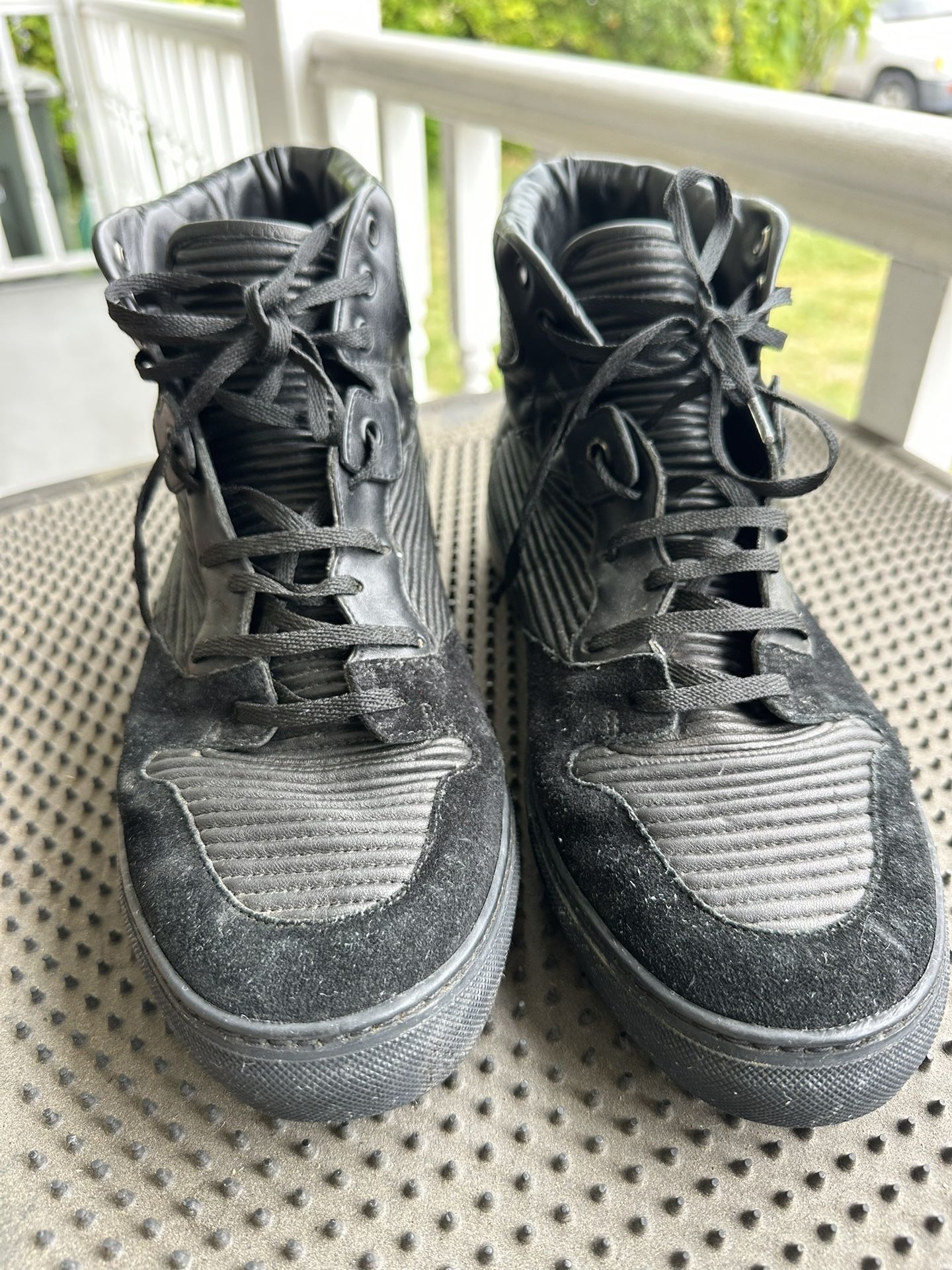 Balenciaga High Top Sneakers Leather And Suede