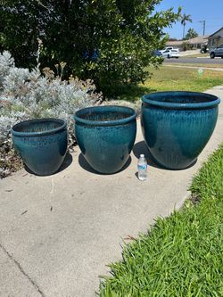 Garden Pots Glazed