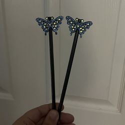 Glitter Butterfly Hair Clip In’s
