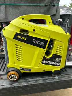 Ryobi Inverter Generator. RYi2000.  Carburetor Overhaul.  Fresh oil Change.  Fresh Ethanol Free Fuel.  Runs Perfect.