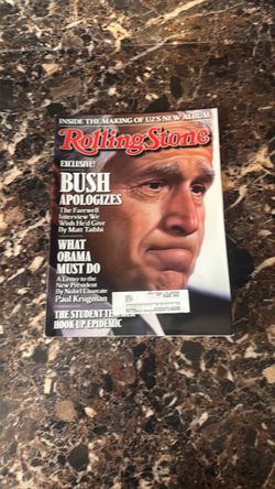 Rolling Stone Magazine Bush Apologizes Issue