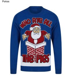 Ugly Christmas sweater, funny sweaters for men, Santa Claus print sweater with Christmas lettering, knitted sweater, New Year's Eve sweater, outdoor s