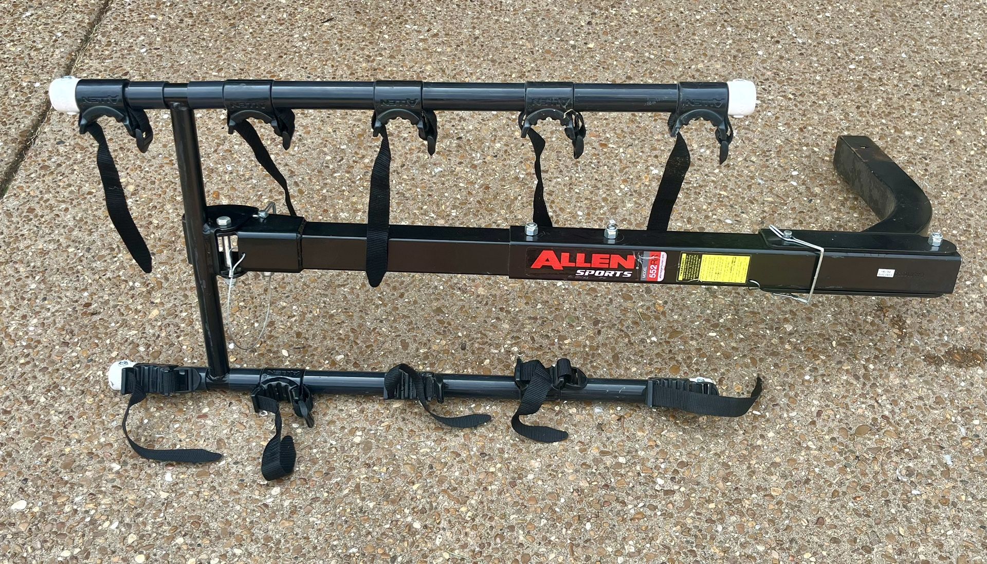 Allen Sports Deluxe 5-Bike Hitch Mount Rack, Model 552RR, Black, 2-Inch Receiver