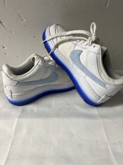 Nike Air Force 1 Shadow Shoes Womens Sz 6 White Blue Gradient FJ4567-100 (3489)