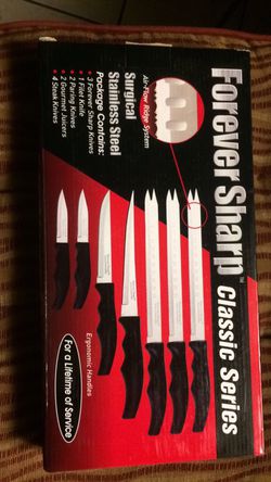 Forever Sharp knives set stainless. New , no tags.