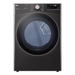 LG True Steam 7.4-cu ft Stackable Steam Cycle Smart Electric Dryer (Black Steel) ENERGY STAR.  BRAND NEW