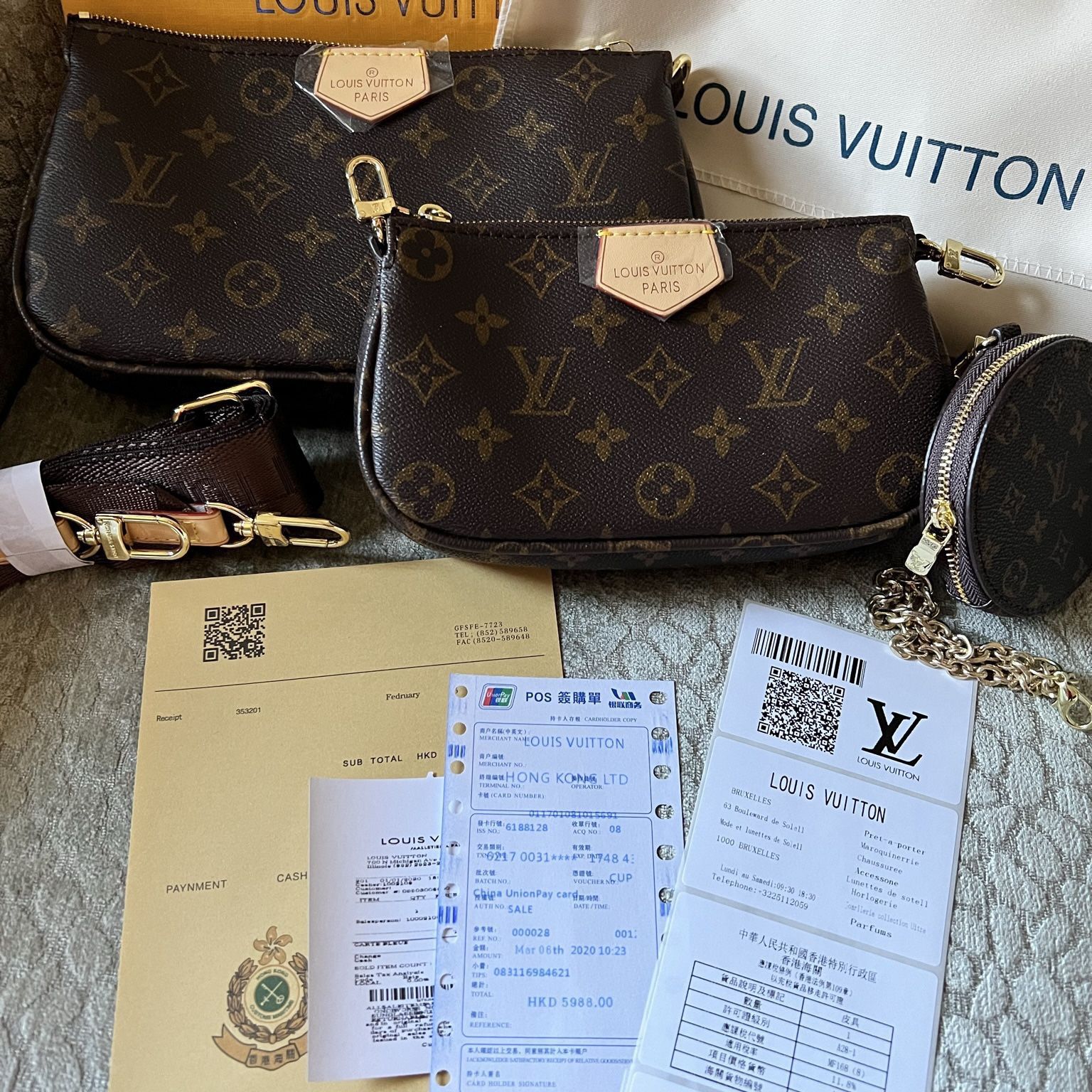 LV 3 Piece Purse/shoulder Bag With Matching Beanie for Sale in