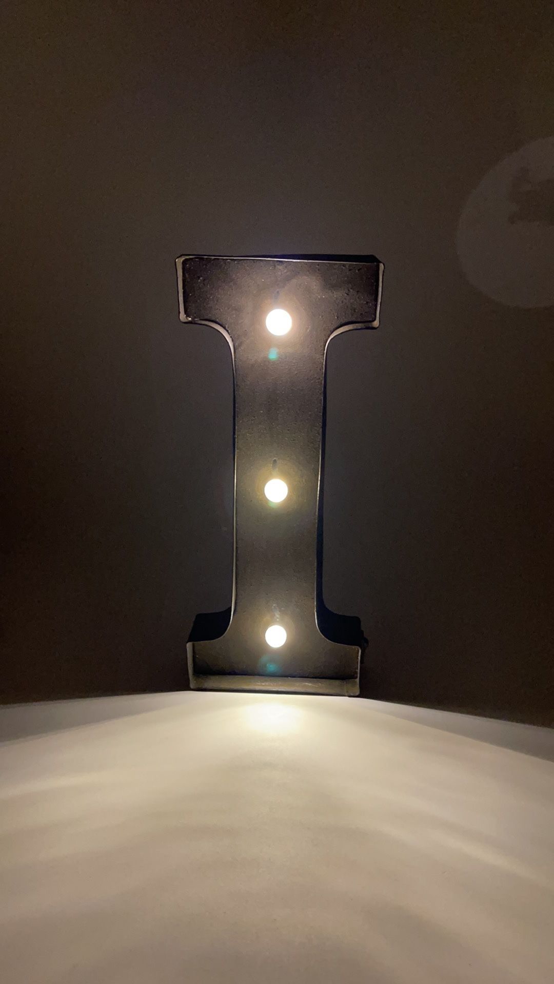 studio decor LED-Lighted metal marquee letters 12”