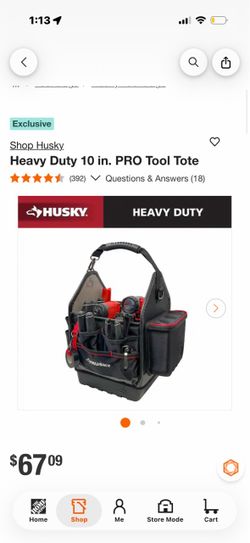 Husky Heavy Duty 10 in. PRO Tool Tote β NEW