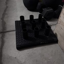 Rogue Fitness Ohio 45 Lb Barbell And 9. Barbell Vertical Holder Stand
