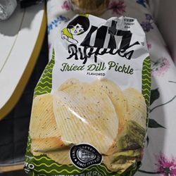 2 bags never opened bags of full size (7-9 oz) Utz fried dill pickle chips.