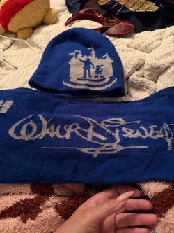 Walt Disney Blue Knit Beanie and Scarf Set