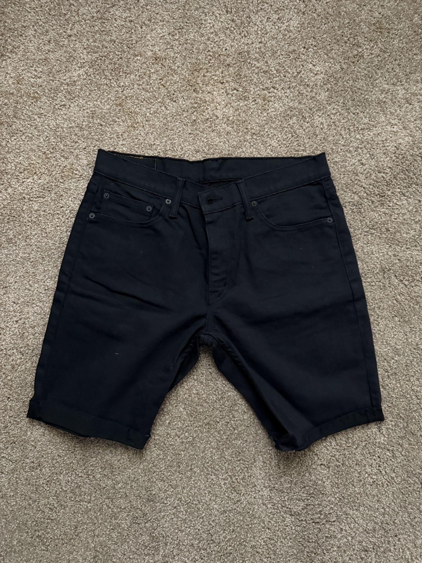 Levi’s black denim shorts