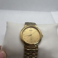 🍯🍯Super Rare Luxury Vintage GoldPlated SEIKO SX Men Watch Roman Numeral🍯🍯