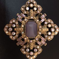 Brooch Purple Middle Stone 
