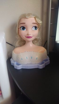 Big Elsa Head Doll