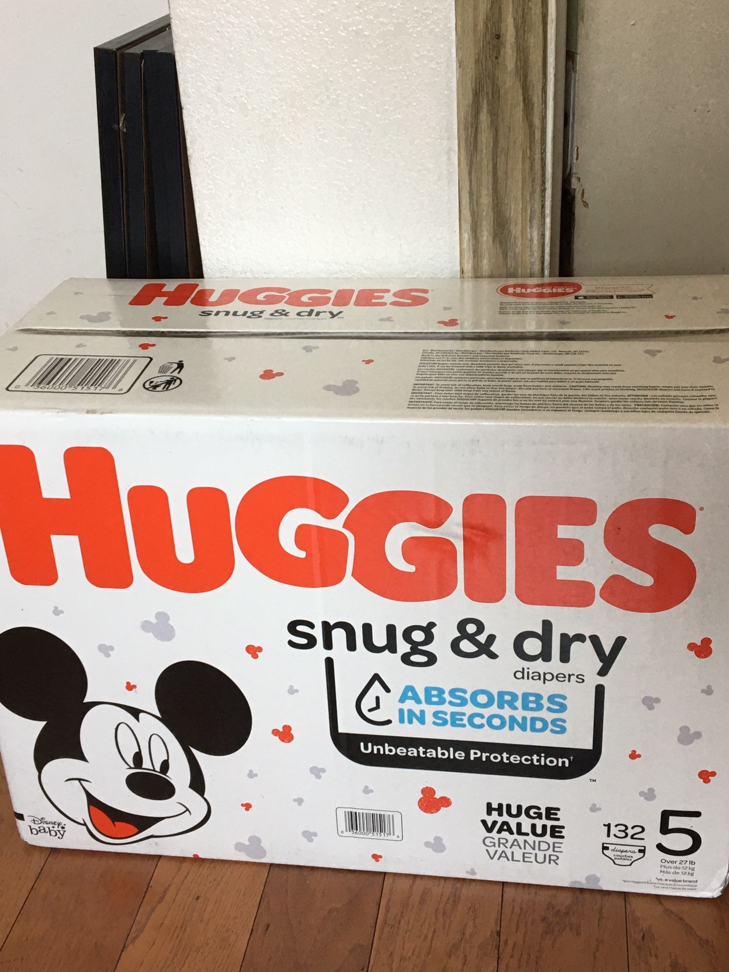 HUGGIES    SIZE     5           132        pañales