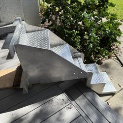 5 Step Heavy Duty Folding Aluminum Stairs