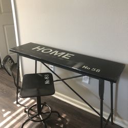Metal Desk With Chair