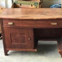 Solid Antique Wood Desk, Side table, End Table, Center Piece, Props