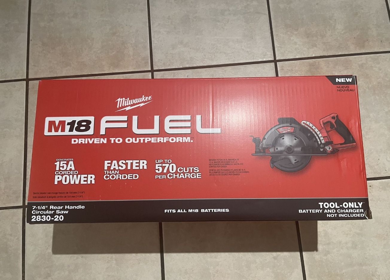 New 7 1/4” rear handle circular saw tool only with new blade $250 firm in n Lakeland