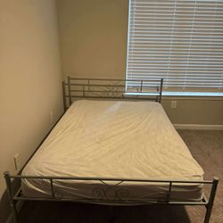 Full Size Bed And mattress with mattress cover