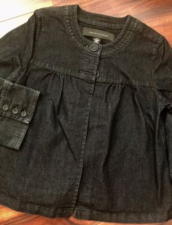 Women's Black Denim Swing Jacket Size Medium