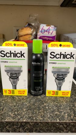 Schick & Gillette Premium Shave Bundle-3 Items!($29.88+Value)