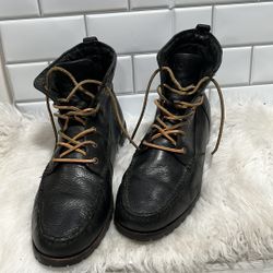 POLO Ralph Lauren Rodway Boots Black  Leather Ranger Mens Size 11 ,5D
