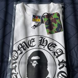 Size S Bape X chromes heart bape tee shirt