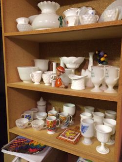 Vintage milk glass variety