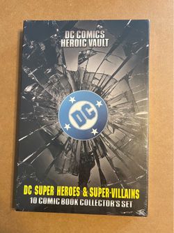 DC Comic Heroic Vault Super Heroes & Super-Villains 10 Comic Book Collector's Set - NEW