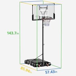 Vesviel Portable Basketball Hoop System for Outdoor