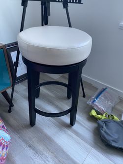 Pier One leather stool