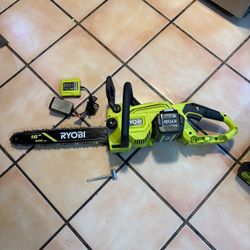 Ryobi 40V HP Brushless 16" Chainsaw with Battery and Charger