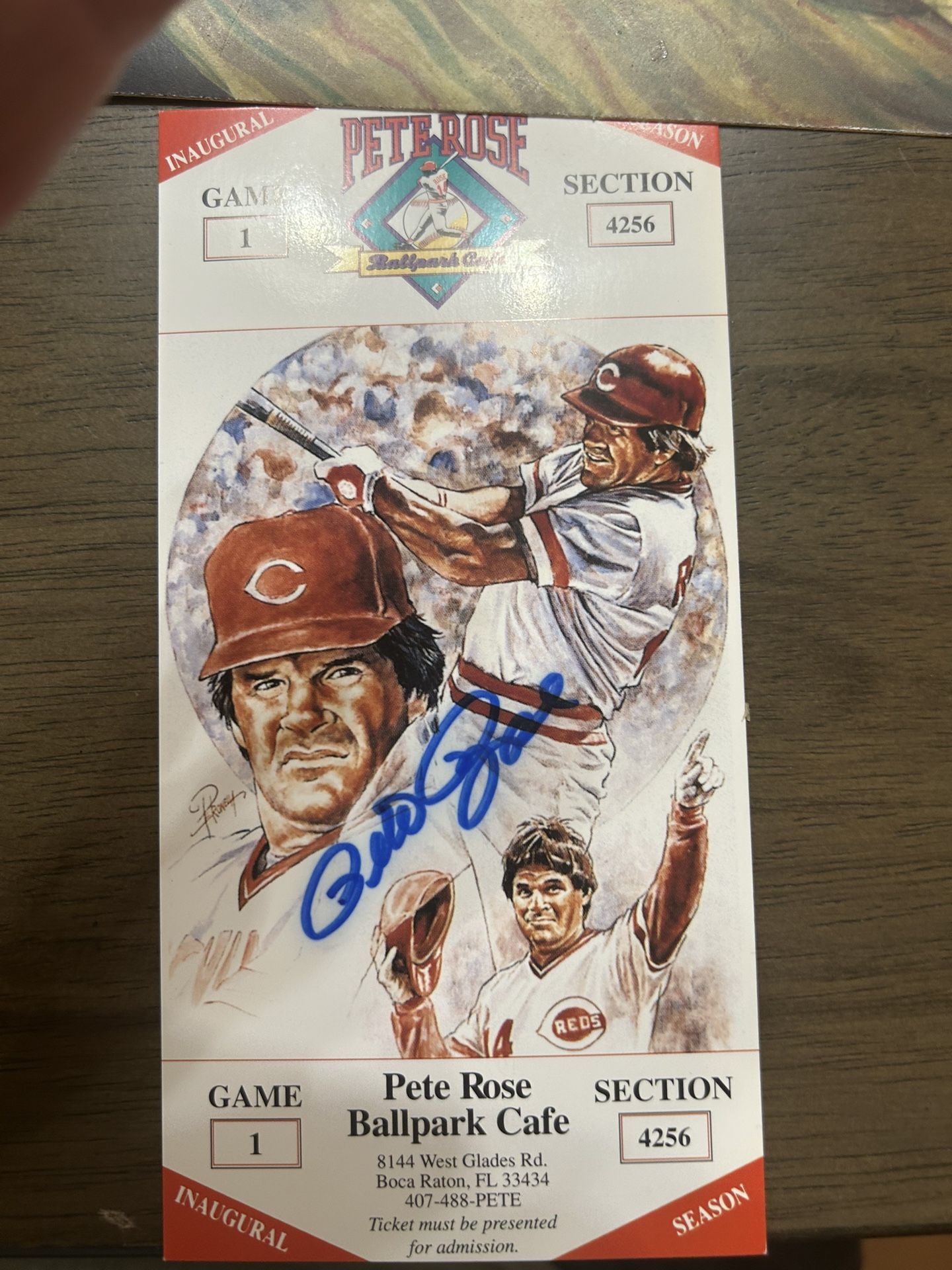 PETE ROSE Autograph card