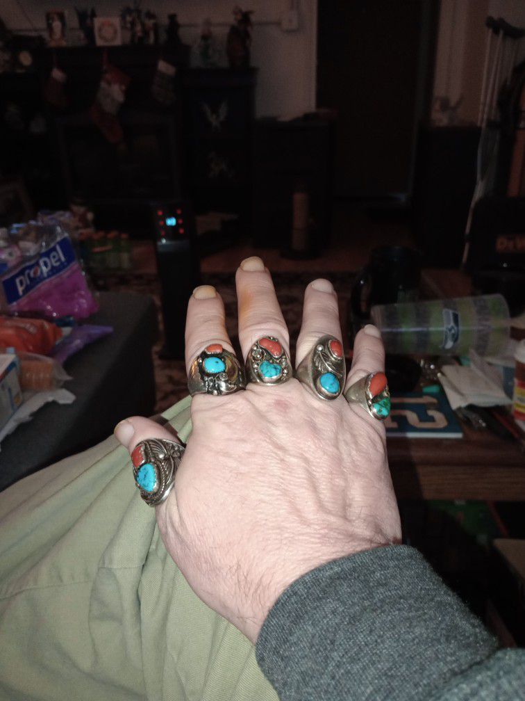 Silver Turquoise Rings