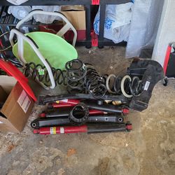 Jeep Rubicon shocks and springs.