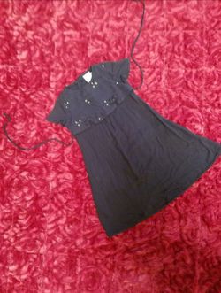 GIRL'S NEW MOVES NAVY BLUE SHORT SLEEVE DRESS!
