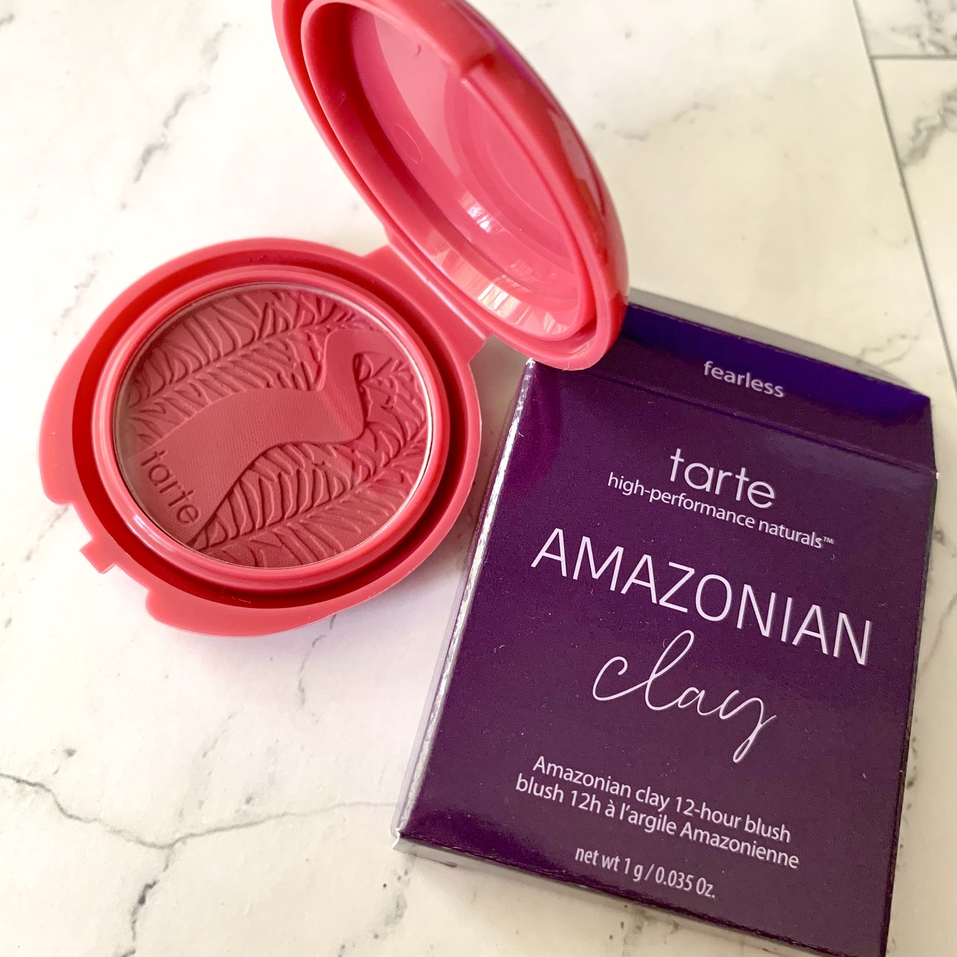 New Tarte Amazonian Clay Blush in Fearless 0.035oz travel size