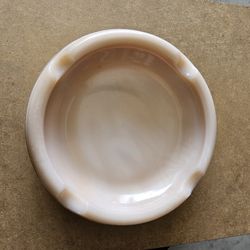 PINK 6 INCH GLASS ASHTRAY 