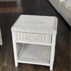 Wicker Nightstand 