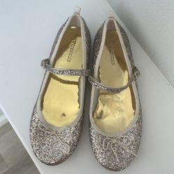 Gold Sparkle Flats