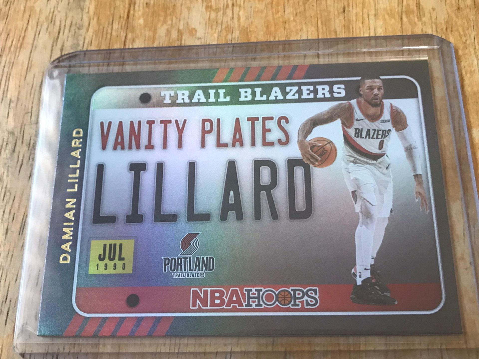 2020-21 NBA Hoops Damian Lillard Vanity Plates Card No.12 Holo