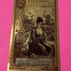 1/2 Arizona Goldback 1/2000oz Gold