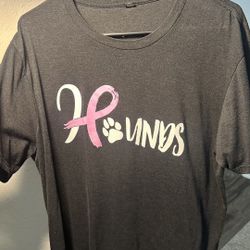 Auburndale Hounds Breast Cancer Awareness Tee – Black/Pink, Men’s Large
