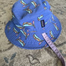 Patagonia kids bucket hat // Purple & whales // Reversible