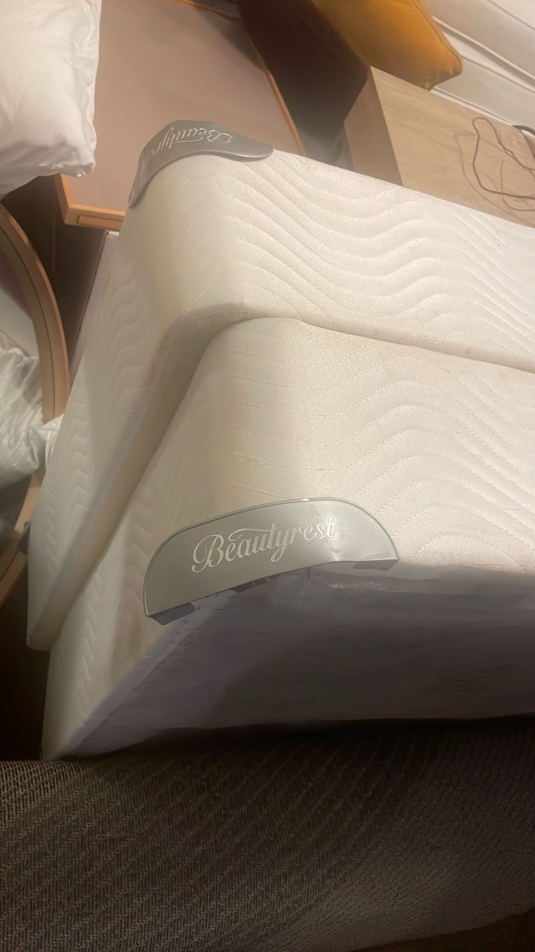 Beautyrest King bed split box springs